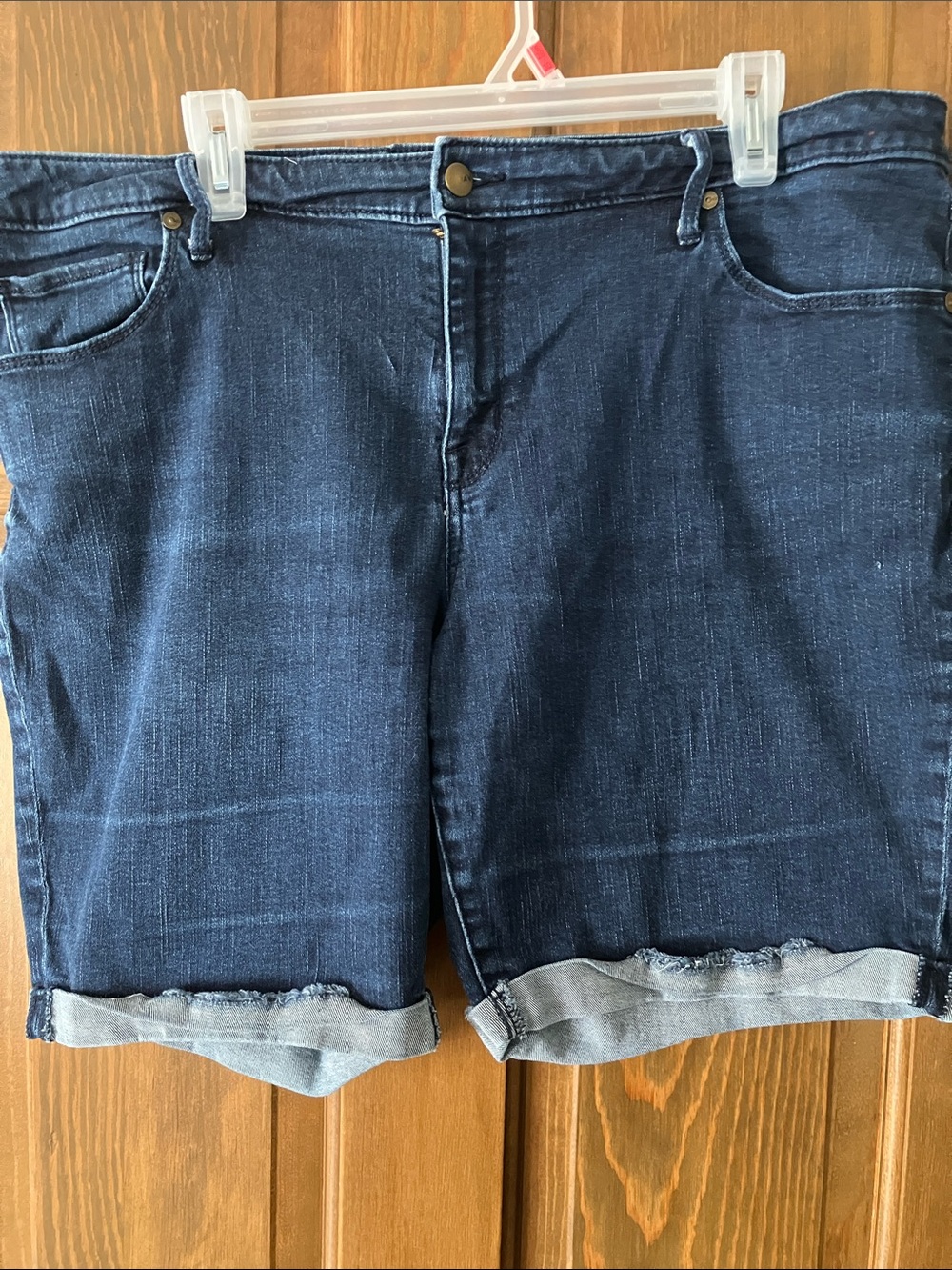Ava & Viv Dark Blue Denim Bermuda Jean Shorts size 18W